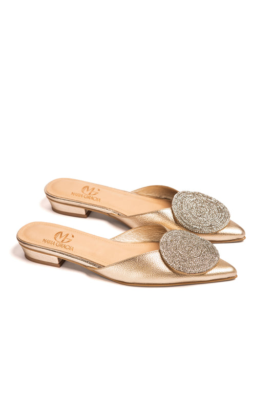 Flat Mules Lyra Dorado